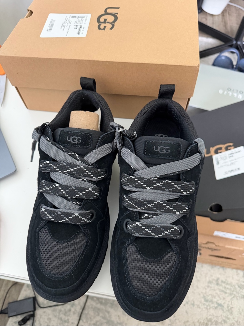 UGG Women’s Black Lace-Up Sneakers